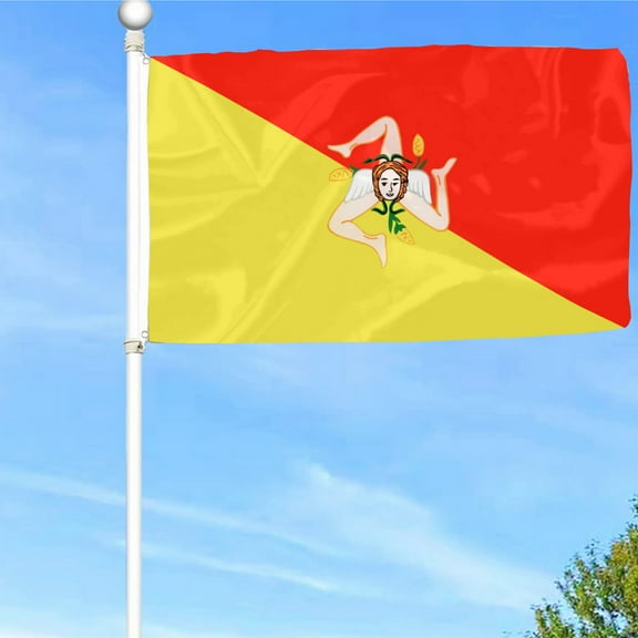 Bayyon Sicily Flag Banner with Grommets 3x5Feet Man cave Decor