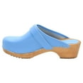thumbnail image 3 of BJORK Maja Open Back Wood Leather Clogs (Light Blue - EU36), 3 of 9