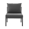 thumbnail image 4 of Lounge Sectional Sofa Chair Set, Aluminum, Metal, Steel, Grey Gray, Modern Contemporary Urban Design, Outdoor Patio Balcony Cafe Bistro Garden Furniture Hotel Hospitality, 4 of 10