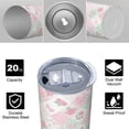 thumbnail image 4 of Pioneer Flower Floral Print Pattern 20oz Skinny Tumbler with Straw & Lid, Double Wall Vacuum Insulated Cup, Leak-Proof, Cup Holder Friendly, Hot 6H Cold 12H, 4 of 6