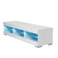thumbnail image 6 of HOMMPA Adjustable Shelves Television Stands with LED Lights, MDF White, 57 x 15.7 x 12.59 Inches, 6 of 11