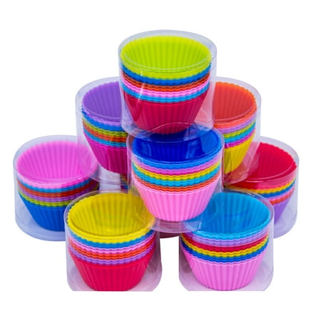 

Silicone Cupcake Baking Cups Reusable Silicone Baking Cups - Non-Stick Easy Clean Silicone Cups For Delicious Baking - BPA-Free Silicone Bakeware