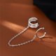 thumbnail image 2 of Pendientes de plata de ley con cadena enhebradora para mujer, pendientes femeninos, pendientes de pista, metal, 2 of 5