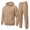 Khaki01, variant on Dwelliawo Men's Tracksuit 2 Piece Hoodie and Sweatpants Solid Color Full Zip Casual Pullover Hoodies Joggers Running Pant Set Relaxed Fit Winter Suits with Pockets Wine M