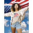thumbnail image 2 of Liberty 4Th Of July Waving Flag T-Shirt Women -Image by Shutterstock, Female Small, 2 of 4