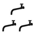 thumbnail image 3 of Ruiboury Long Lasting Wall Mounted Easy Installation Universal Fit Single Cold Metal Basin Sink 02 Black 3Set, 3 of 6