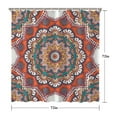 thumbnail image 5 of Boho Daisy Artwork Shower Curtain 72x72, Quick-Drying Polyester Fabric with Plastic Rings, Floral Pattern for Autumn Bathroom Decor, 5 of 5