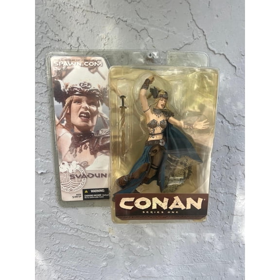 Conan Series One Svadun Action Figure McFarlane Toys Leg Came off New Sealed (BONUS 1 FUN CHOPS)