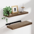 thumbnail image 1 of Estantes flotantes Shelf Heimlove de madera de pino, paquete de 2 unidades, 41 cm, 1 of 7