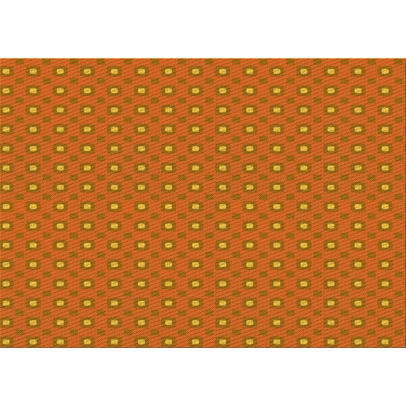 Ahgly Company Indoor Rectangle Patterned Neon Orange Area Rugs, 8' x 12'