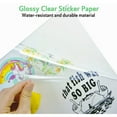 thumbnail image 3 of Koala Printable Vinyl Sticker Paper for Inkjet Printers - Waterproof Clear Stickers Paper 8.5x11, 30 Sheets, for DIY Personalized Stickers, Labels, Decals, 3 of 9