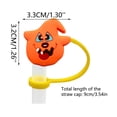 thumbnail image 3 of Kmonabie 10 Pack Halloween Pumpkin Silicone Straw Toppers, Food Grade Silicone Reusable Straw Cap Decorations, Leak Proof Straw Toppers for Party Favors Daily Drink Cups, 3 of 7