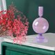 thumbnail image 2 of Candelero de vidrio decorativo Florero seco Decoración para el hogar púrpura esférico Sunnimix Porta vela, 2 of 7