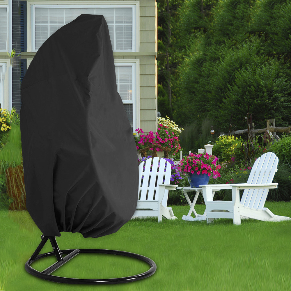 Pcapzz Patio Hanging Chair Cover Waterproof Outdoor Single Seat Wicker Swing Egg Chair Patio Garden Furniture Protective - image 4 of 11