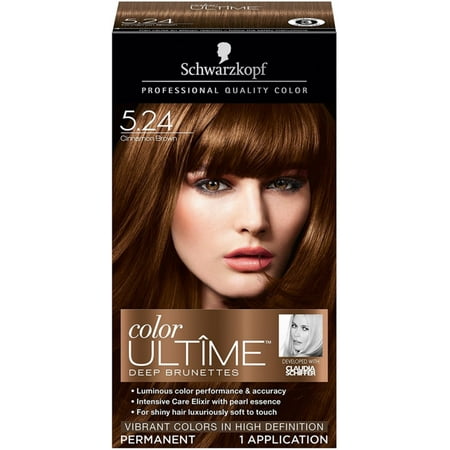 Schwarzkopf Color Ultime Deep Brunettes Hair Coloring Kit, Cinnamon Brown [5.24] 1 ea (Pack of