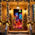 thumbnail image 2 of Feltree Christmas Door Cover Decoration for Front Door, Easy Install Holiday Tapestry, 35x71 Inch Party Decor, 2 of 8