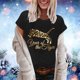 thumbnail image 2 of Blusa informal de manga corta con estampado de año nuevo y cuello redondo para mujer Fridja gope3219, 2 of 6
