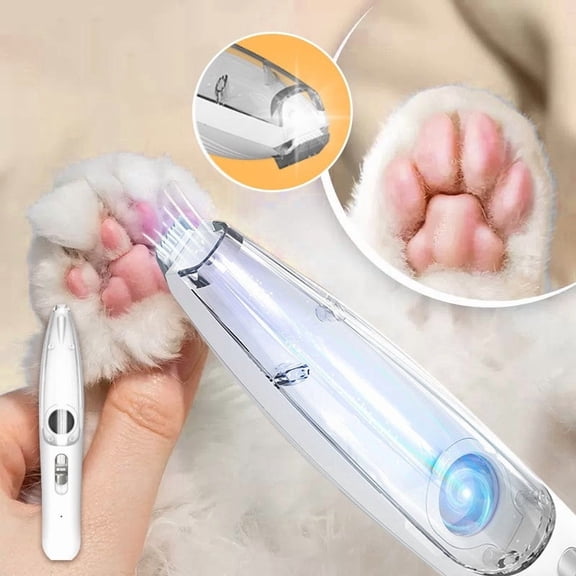 AVELORIA Pet Hair Clipper With LED Light Low Noise Motor Two Cutting Modes & USB Rechargeable For Dogs Cats & Small Animals Grooming At Home Or Travel