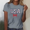 thumbnail image 6 of Hilenly 4th of July Outfits for Women USA Patriotic Shirts Short Sleeve Summer Tops Graphic Tee, 6 of 6