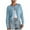 Light Blue, variant on Cropped Cardigan Sweater for Women Long Sleeve Crewneck Solid Button Down Knit Coat Black M