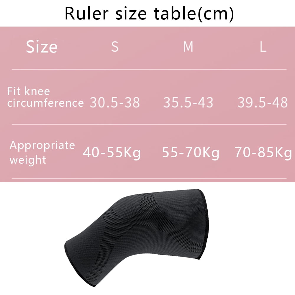 Knee Brace, Knee Compression Sleeve Support for Knee Pain, Running, Work Out, Gym, Hiking-black-M