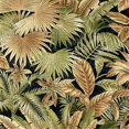 thumbnail image 1 of Designer Fabrics E351 54 Po. Grand Noir-Brun et Vert-Feuille Florale Extérieur Intérieur Tissu Marin, 1 of 1