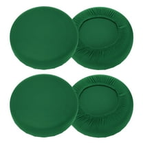 Uxcell 4 Pack Stool Covers Round, 16-20 Inch Bar Stool Covers Washable Dustproof Slipcover Seat Cushion with Elastic for Bar Kitchen Living Room Decor, Dark Green