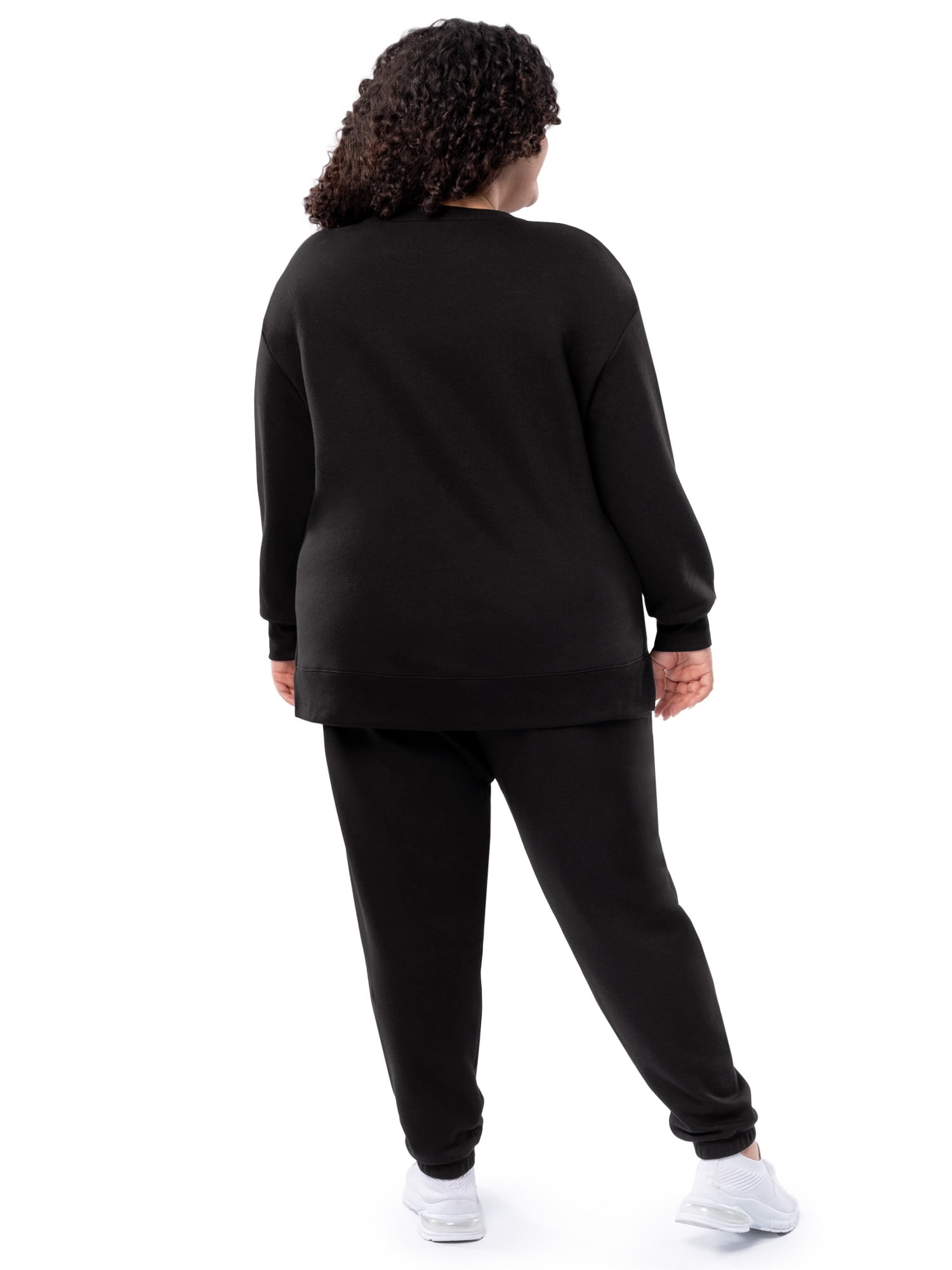 Terra & Sky Women's Plus Size Fleece Sweatshirt and Sweatpant Set (0X-4X)