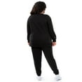 thumbnail image 3 of Terra & Sky Women's Plus Size Fleece Sweatshirt and Sweatpant Set (0X-4X), 3 of 11