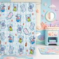 thumbnail image 2 of Manfei Kawaii Axolotl Pattern Shower Curtain 72Wx72L,Ocean Themed Amphibian Bathroom Curtain, 2 of 5