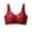 Red, variant on Womens Jelly Bras Comfy Supportive Thick Strap Bra Solid Color Coverage Soft Cup Breast Sagging Gathering Side Wireless Seamless Push Up Everyday Bras for Womens