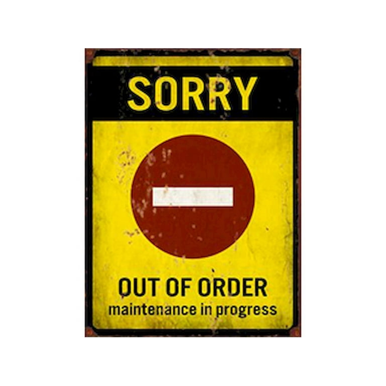 Out of online order signage