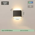 thumbnail image 3 of Aplique de Pared LED Lámpara de Pared Exterior Impermeable Lámparas de Pared para Interiores Accesorios de Iluminación Sala de Estar Dormitorio Pasillo Corrido Negro S, 3 of 10