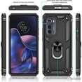 thumbnail image 3 of Compatible for Motorola Edge 2022 Case with HD Screen Protector, Moto Edge 2022 Case with Magnetic Ring Holder, Military-Grade Shockproof Protective Case for Moto Edge 2022, Black, 3 of 17