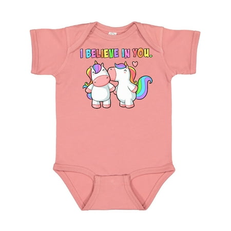 

Inktastic I Believe in You Cute Rainbow Unicorns Gift Baby Boy or Baby Girl Bodysuit