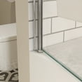 thumbnail image 5 of JimsMaison 34-34.4 in. W x 58 in. H Pivot Frameless Bathtub Shower Door with 1/4" (6mm) Tempered Glass, Chrome, 5 of 12