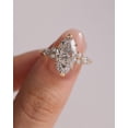 thumbnail image 2 of 3Ct Marquise Cut Lab Created Diamond Engagement Ring 14K Yellow Gold Plated, 2 of 3