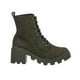 thumbnail image 2 of Botín Urbano Mujer Cómodo Suave Moda Juvenil Casual Ajuste Agujeta Textil Verde Militar 088D4E cafe 23 Incógnita 088D4E, 2 of 7