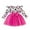Hot Pink, variant on Odeerbi Toddler Girls Cute Cow Print Tulle Dress Ruffle Long Sleeve Round Neck Patchwork Mesh Dress Toddler Girls Clothes