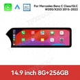 thumbnail image 3 of TPXINXIN 14.9 inch Car Radio For Mercedes Benz C Class/GLC W205/X253 2015-2022 Wireless Carplay Android Auto Intelligent System Multimedia Player Stereo, 3 of 14