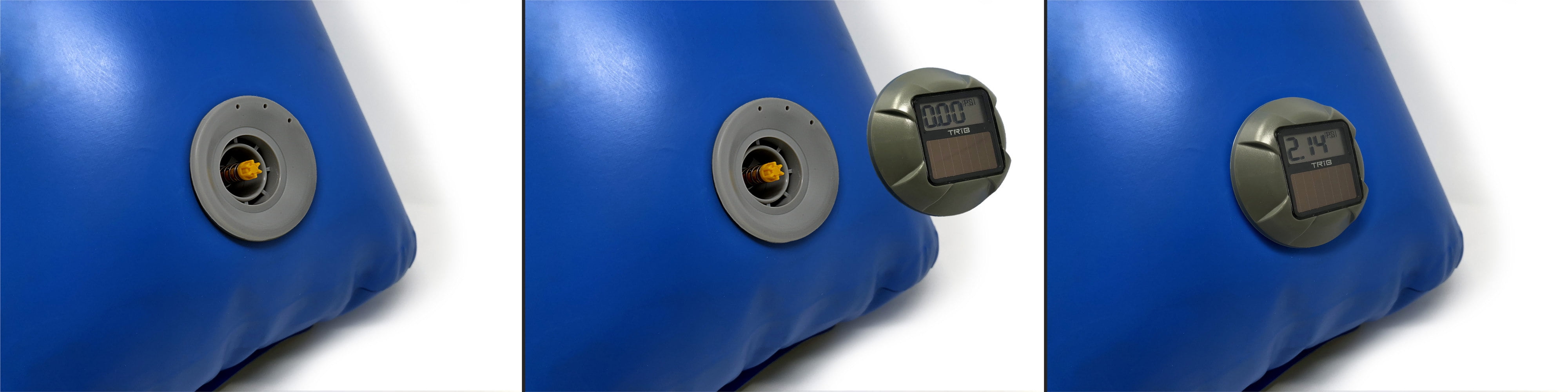 TRiB airCap HR Pressure Gauge for Inflatable SUP, RIB Boat, Kayak, Raft, for Halkey Roberts, Summit 2 and Other Inflation Valves