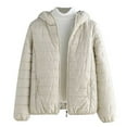 thumbnail image 4 of Zshosam Women's Ultra-Light REAL DOWN Jacket Packable Puffer Coat(White,XXL), 4 of 4