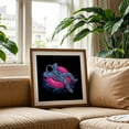 thumbnail image 2 of Floating Dream - Digital Art Astronaut Space Surrealism Cosmic Sci-Fi Pop Art Humor Oak Framed Wall Art Print 16 x 16 inches, 2 of 8