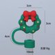 thumbnail image 3 of Piezas de Tapas de Silicona para Popotes de Navidad - Protector Reutilizable de Lazo Rosa con Patrón Navideño para Popotes de 0.4 Pulgadas, Accesorios para Vasos de Invierno (Green), 3 of 4