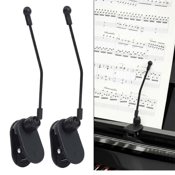 NOGIS Durable Piano Music Book Clip - Page Holder for Music Stand, Perfect for Piano Accessories and Music Binders(Black)
