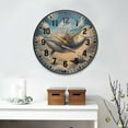 thumbnail image 2 of Yayeee Wall Clock Battery Operated 9.5" Silent Quartz Non-Ticking for Living Room Decor, Floating Whale, 2 of 8