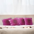 thumbnail image 4 of Ambesonne Floral Throw Pillow Cover 4 Pack, Fresh Bloom Petal Nature, 24", Magenta, 4 of 5