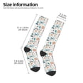 thumbnail image 5 of Fotbe Eiffel Tower print Women's Men's Novelty Crew Socks Cotton Socks Knee High Socks for Walking,Running,Nurses,Pregnancy, 5 of 9