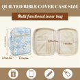 thumbnail image 7 of Pzuqiu Spliced Flower Bible Book Cover for Women Quilted Bible Book Carrying Case Organizer Large Bibles Study Supplies Accessories with Tags&Bookmark for Church, Travel, 7 of 7