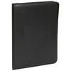 Faux Leather Padfolio with Striped Moire